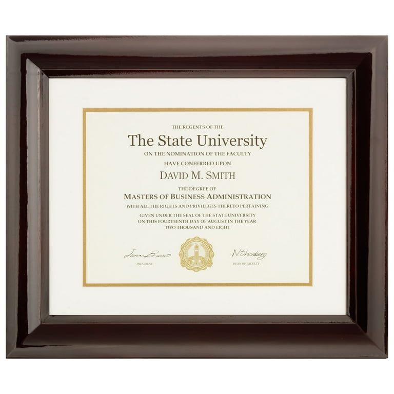 8.5 x 11 Artcare 12 x 15 Hampton Collection Walnut Archival Removable White Mat Document Frame 8.5 x 11 Artcare 12 x 15 Hampton Collection Walnut Archival Removable White Mat Document Frame